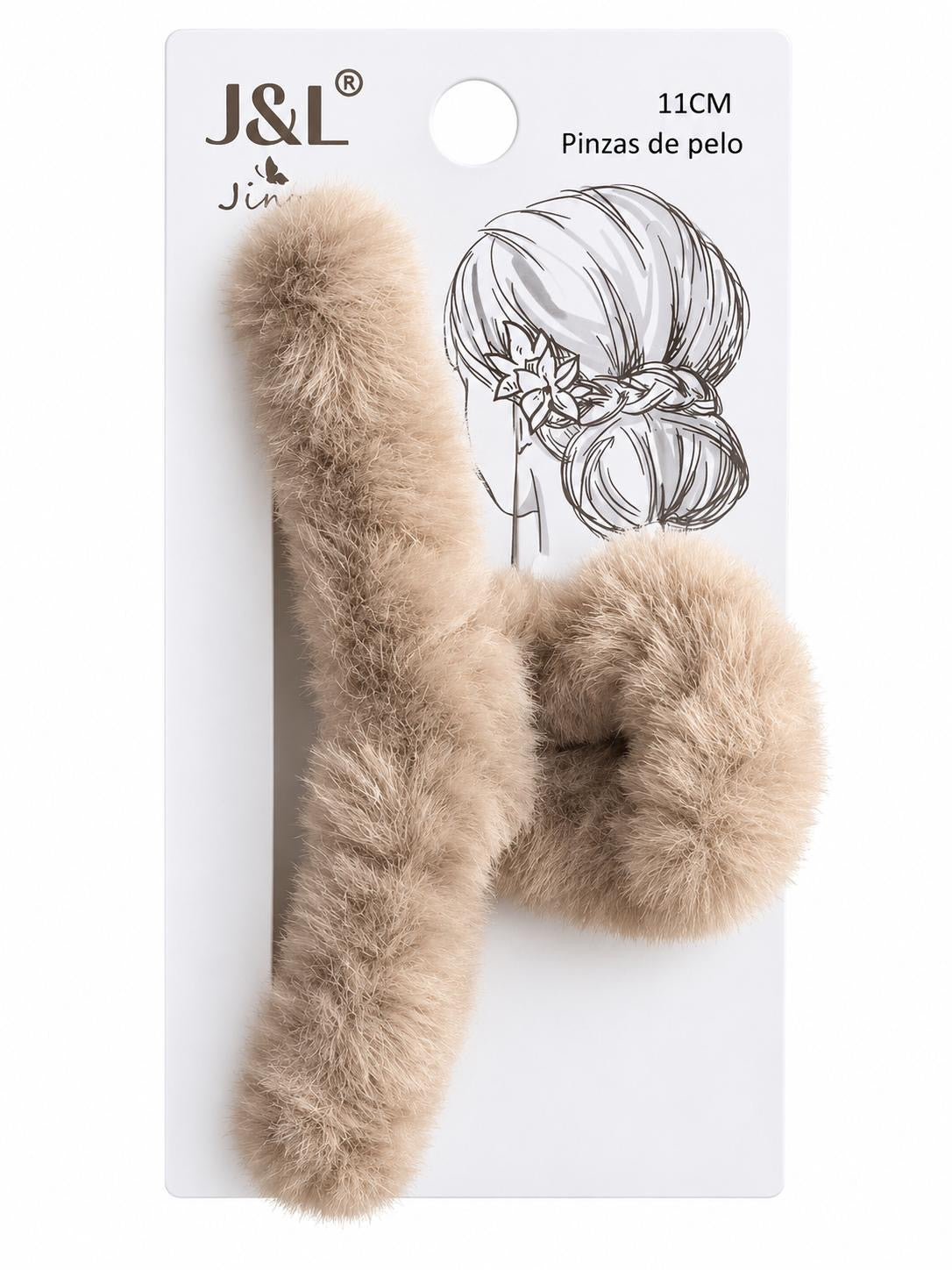 Pinza de pelo marrón