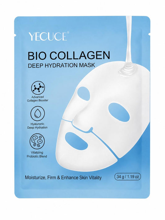 Mascarilla facial  dos piezas con colágeno que hidrata