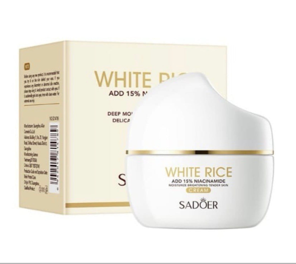 Crema hidratante con extracto de arroz