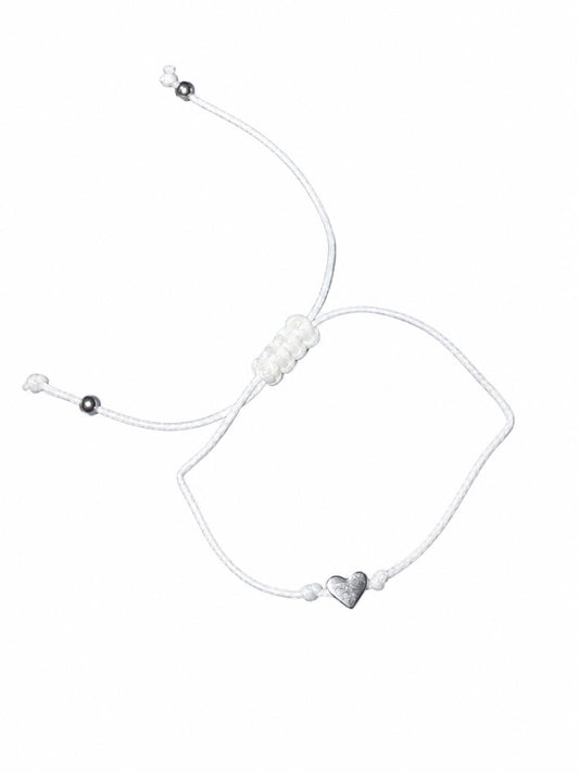 Pulsera corazón blanco