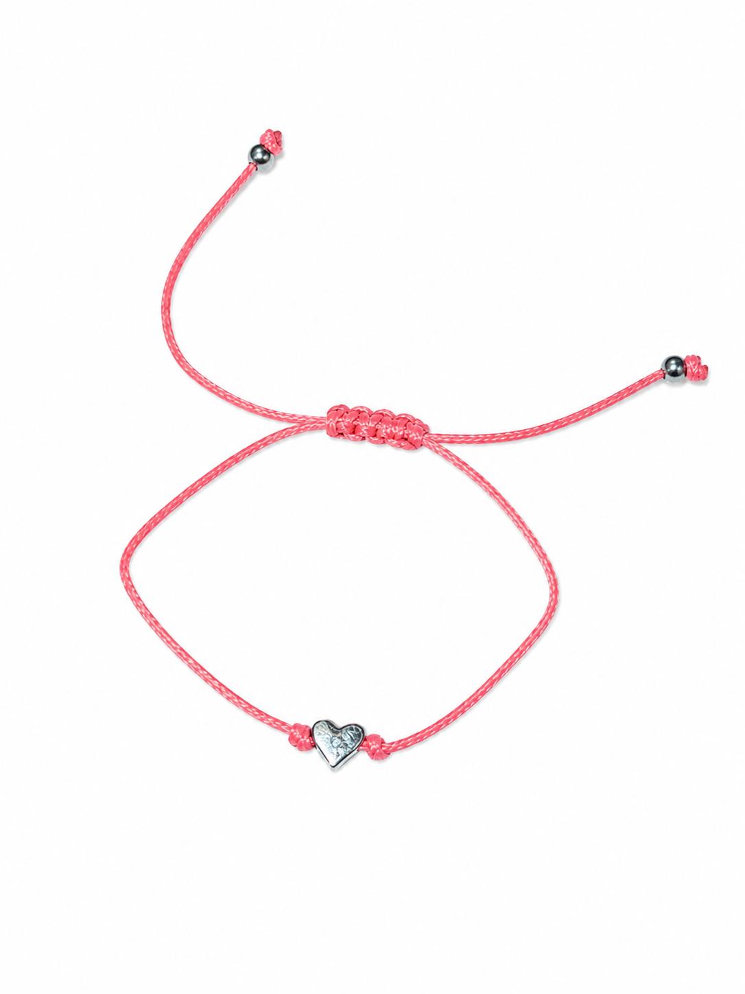 Pulsera corazón rosa