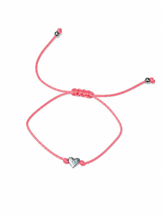 Pulsera corazón rosa