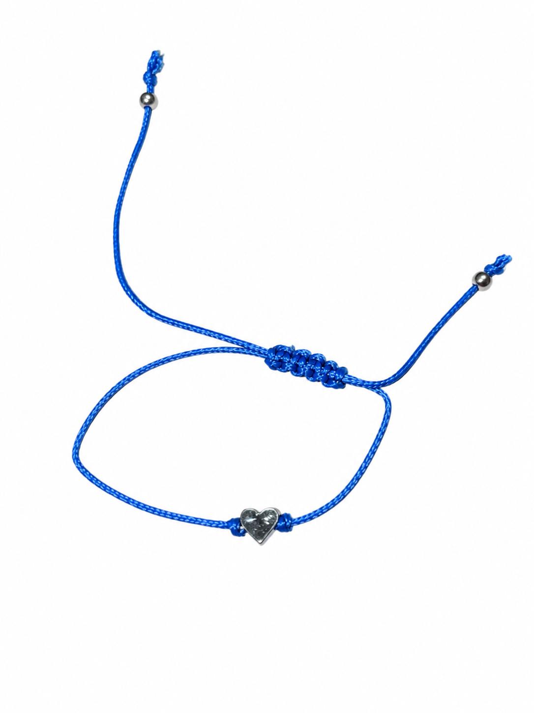 Pulsera corazón azul oscuro
