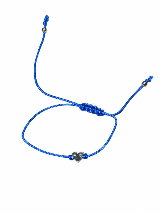 Pulsera corazón azul oscuro