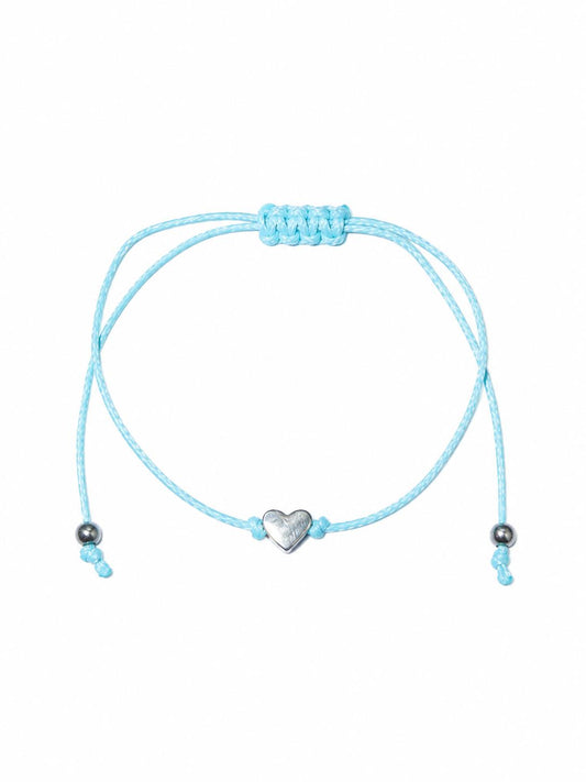 Pulsera corazón azul claro
