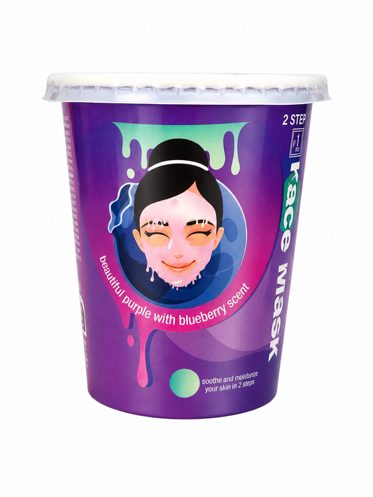 Mascarilla en vaso dé arándano