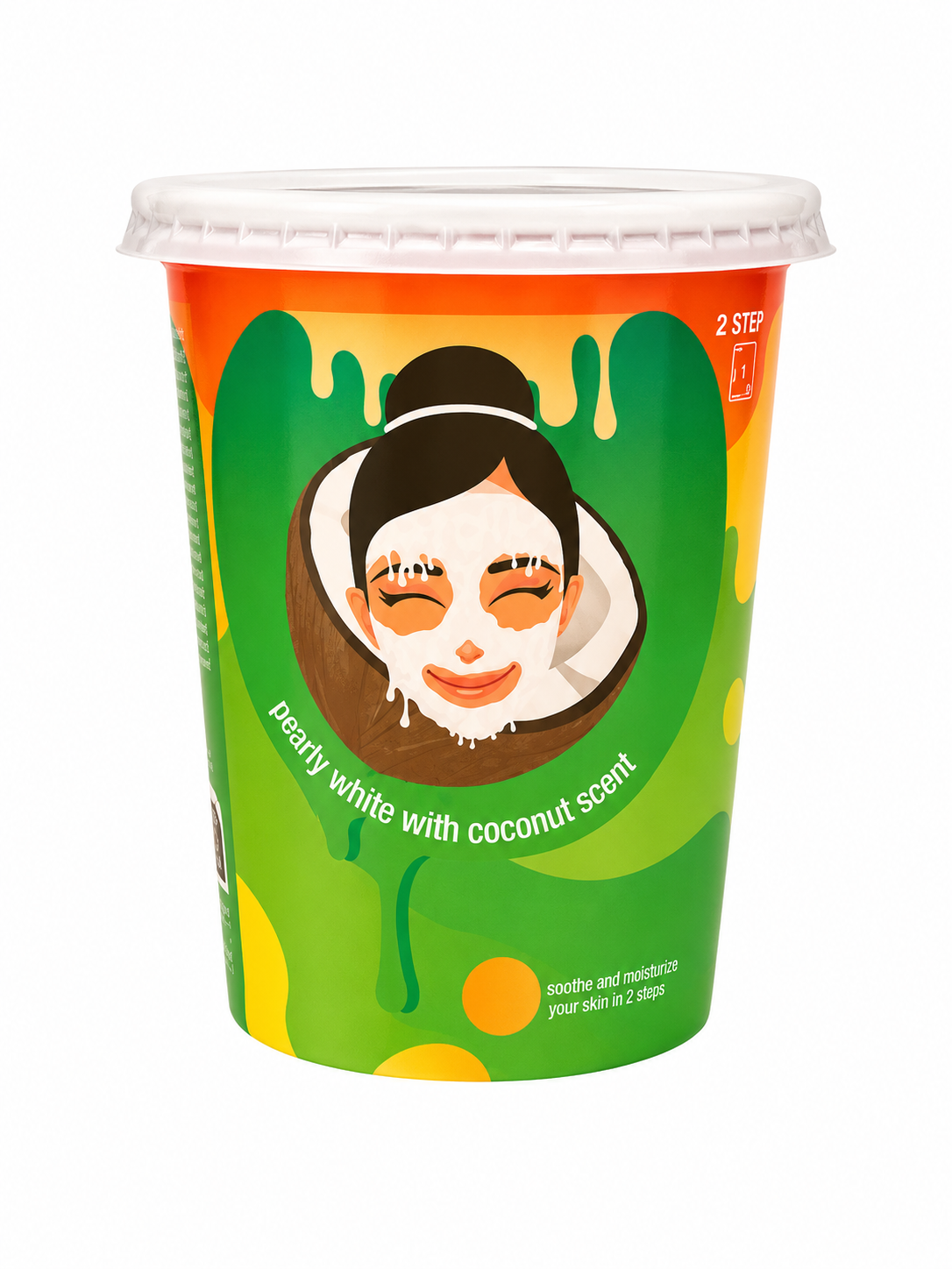 Mascarilla de coco en vaso