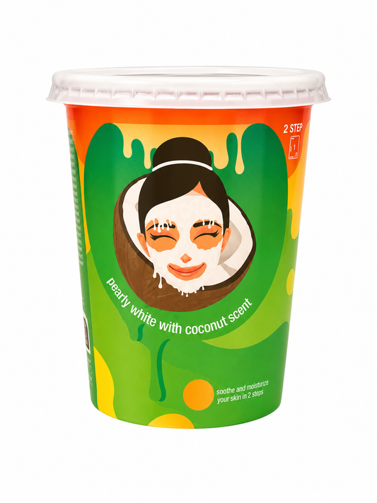 Mascarilla de coco en vaso