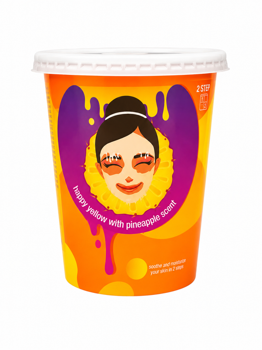 Mascarilla en vaso de piña
