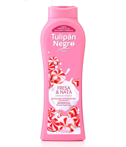 Gel de baño de fresa y nata