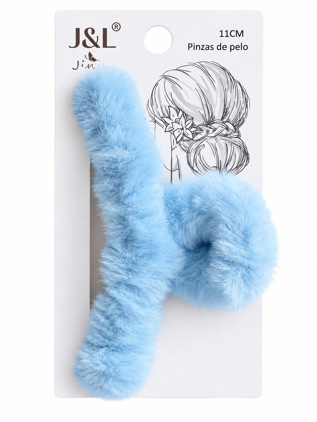Pinza de pelo azul