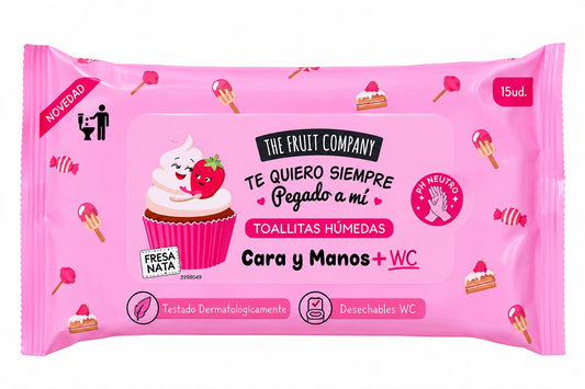 Toallitas fresa y nata